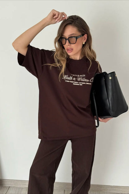 Cotton Loose Fit Casual Short Sleeve Tee