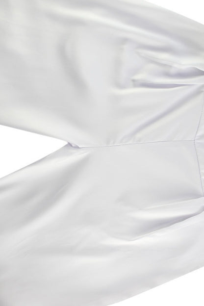 Satin Lapel Tie Front Top High Waist Pants Set