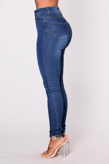 Slimming Stretch High Waist Skinny Jeans