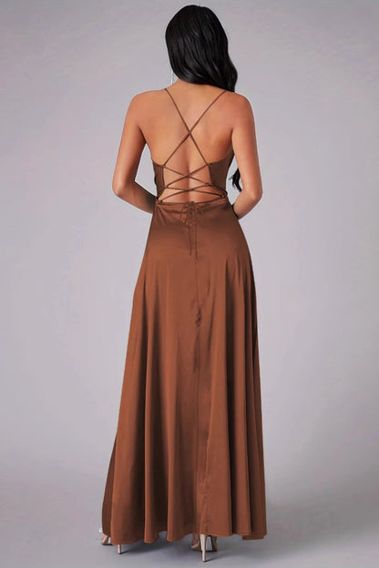 Backless Slit Bodycon Formal Dress