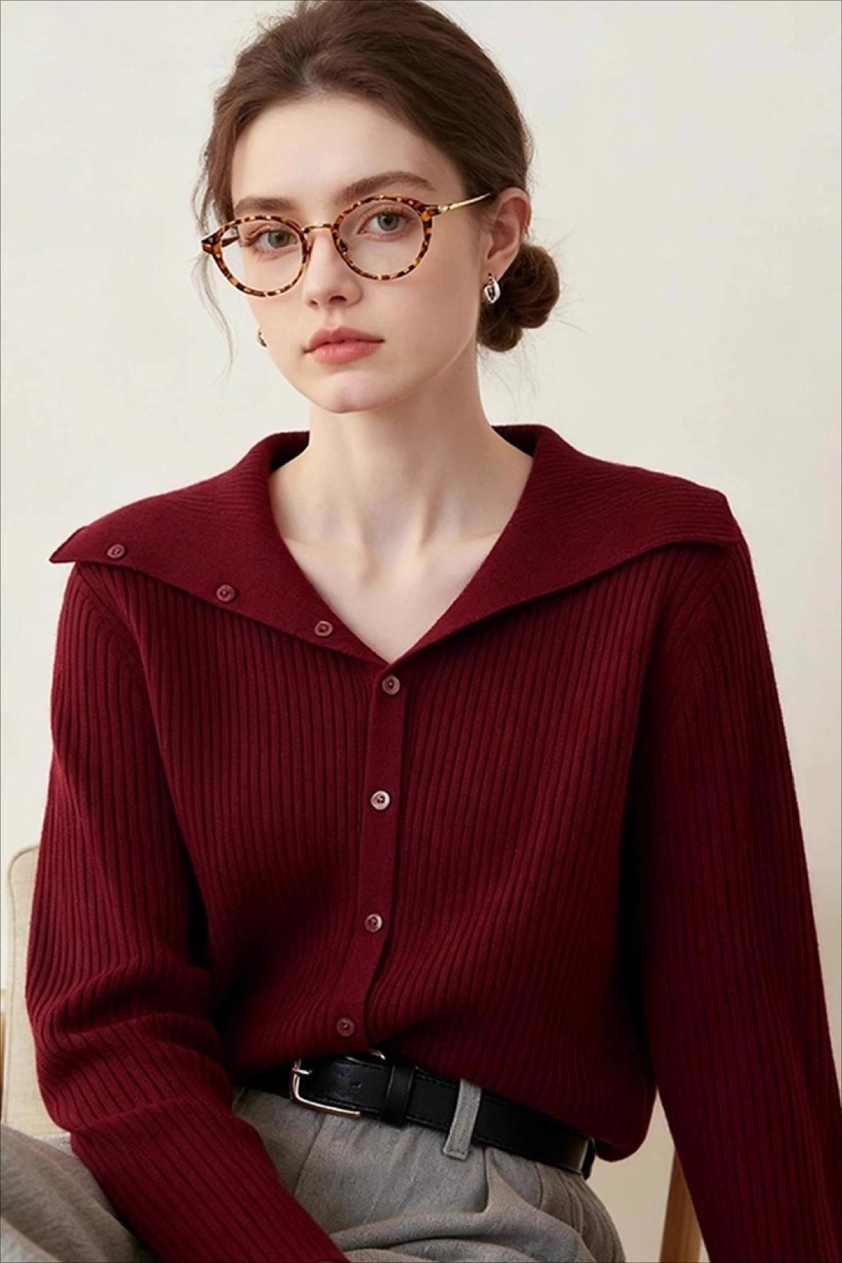 Slim Fit Shawl Collar Cardigan