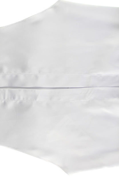 Satin Lapel Tie Front Top High Waist Pants Set