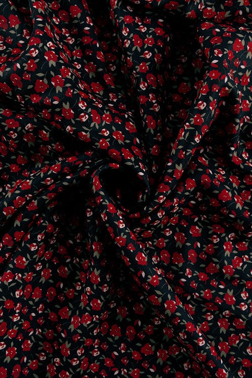 Side Slit Deep V Neck Tie Waist Floral Maxi Dress
