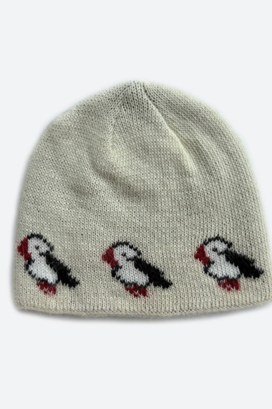 Rabbit Wool Blend Jacquard Knit Hat
