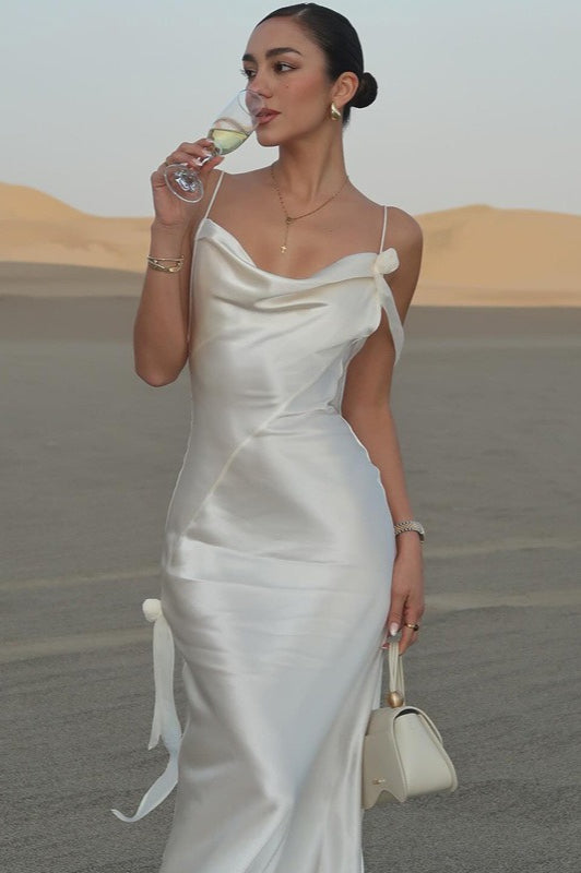 Cami Backless Maxi Silk Dress