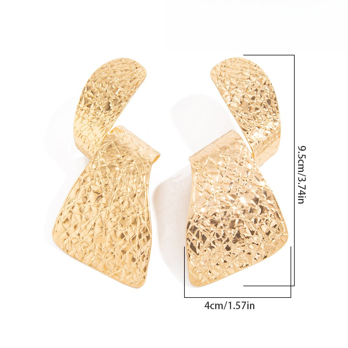 Minimalist Irregular Spiral Geometric Stud Earrings
