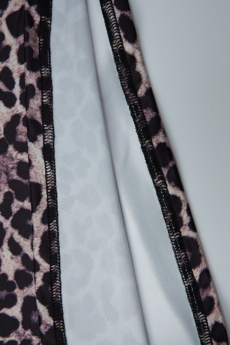 Leopard Bandeau Bodycon Mini Dress