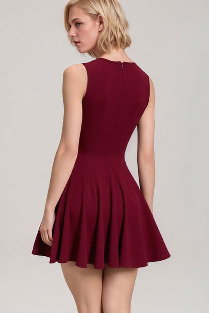 Ruched Corset Bow Detail Sleeveless Mini Dress