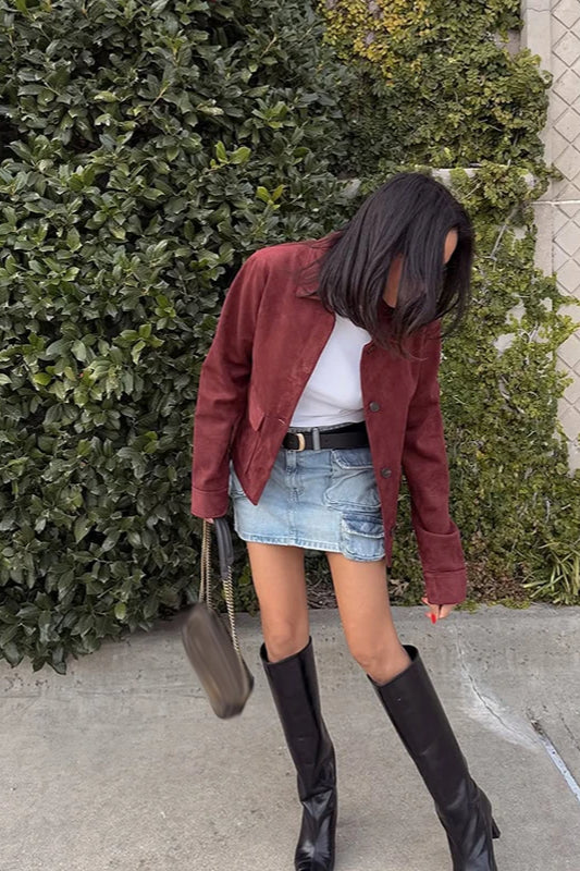 Vintage Suede Pocket Jacket