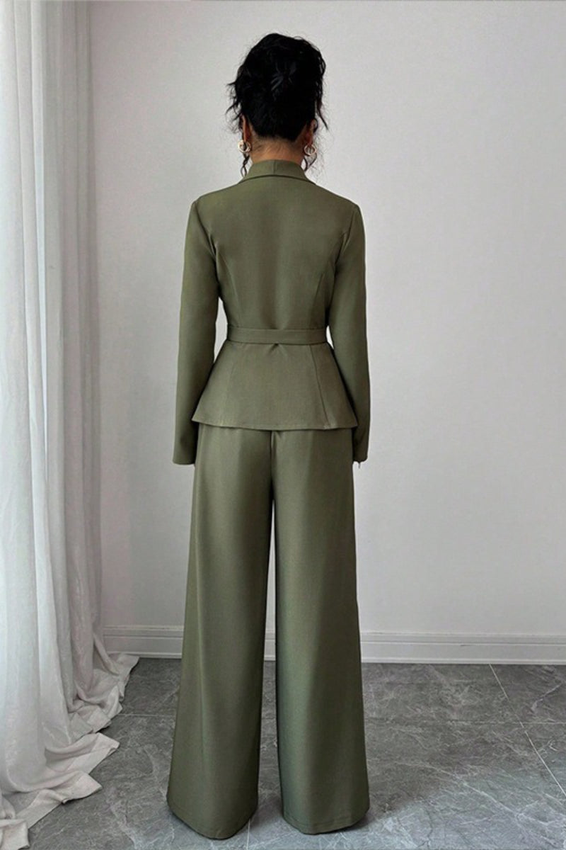 Long Sleeve Two Piece Blazer Pants Set
