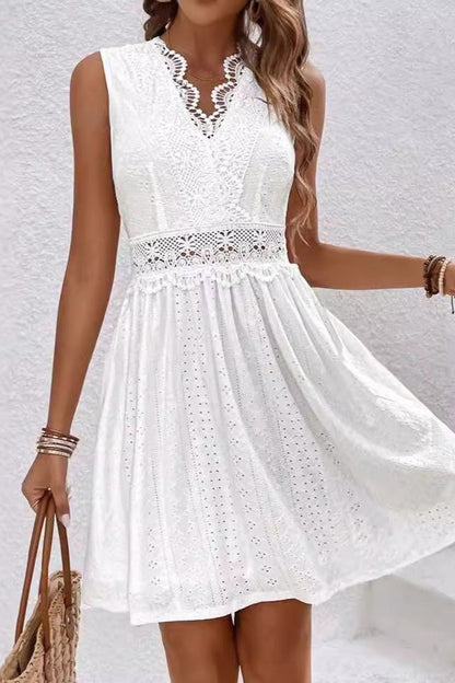 Jacquard Lace Patchwork Boho Dress