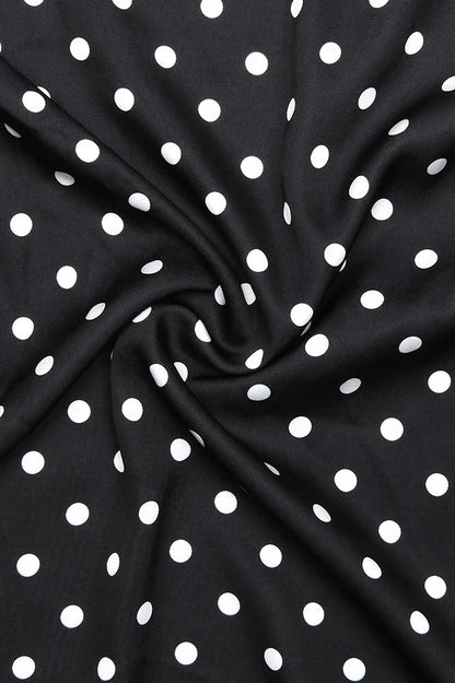 Polka Dot Halter High Neck Sleeveless Bodycon Mini Dress