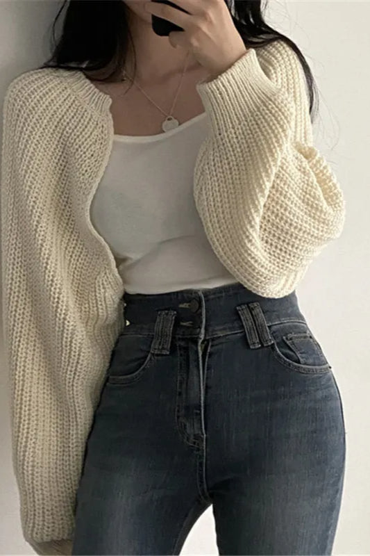 Elegant Knit Batwing Cardigan