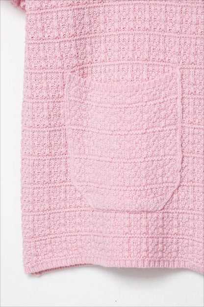 Solid Knit Short Sleeve Cardigan