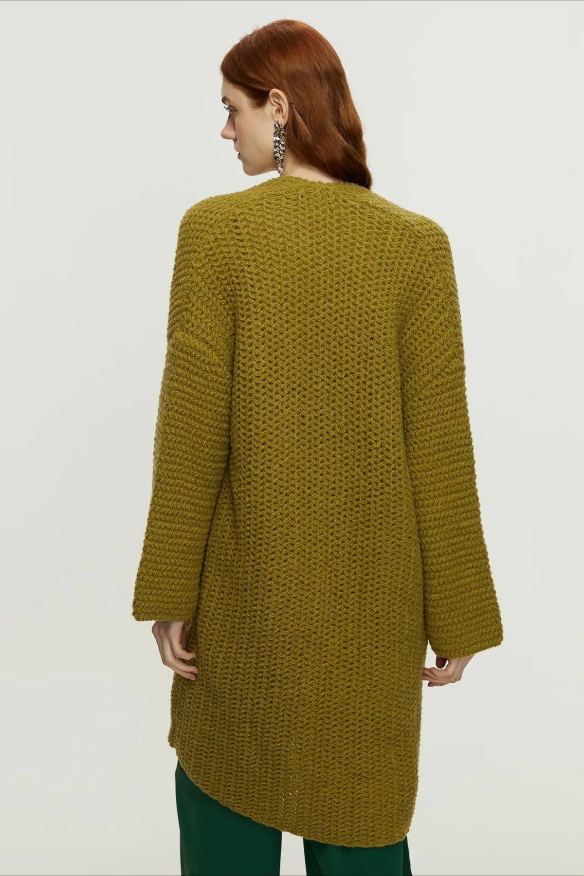 Longline Cable Knit Cardigan