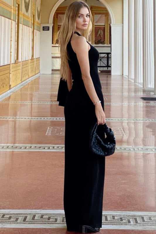 Solid One-Shoulder Tie Birthday Dress