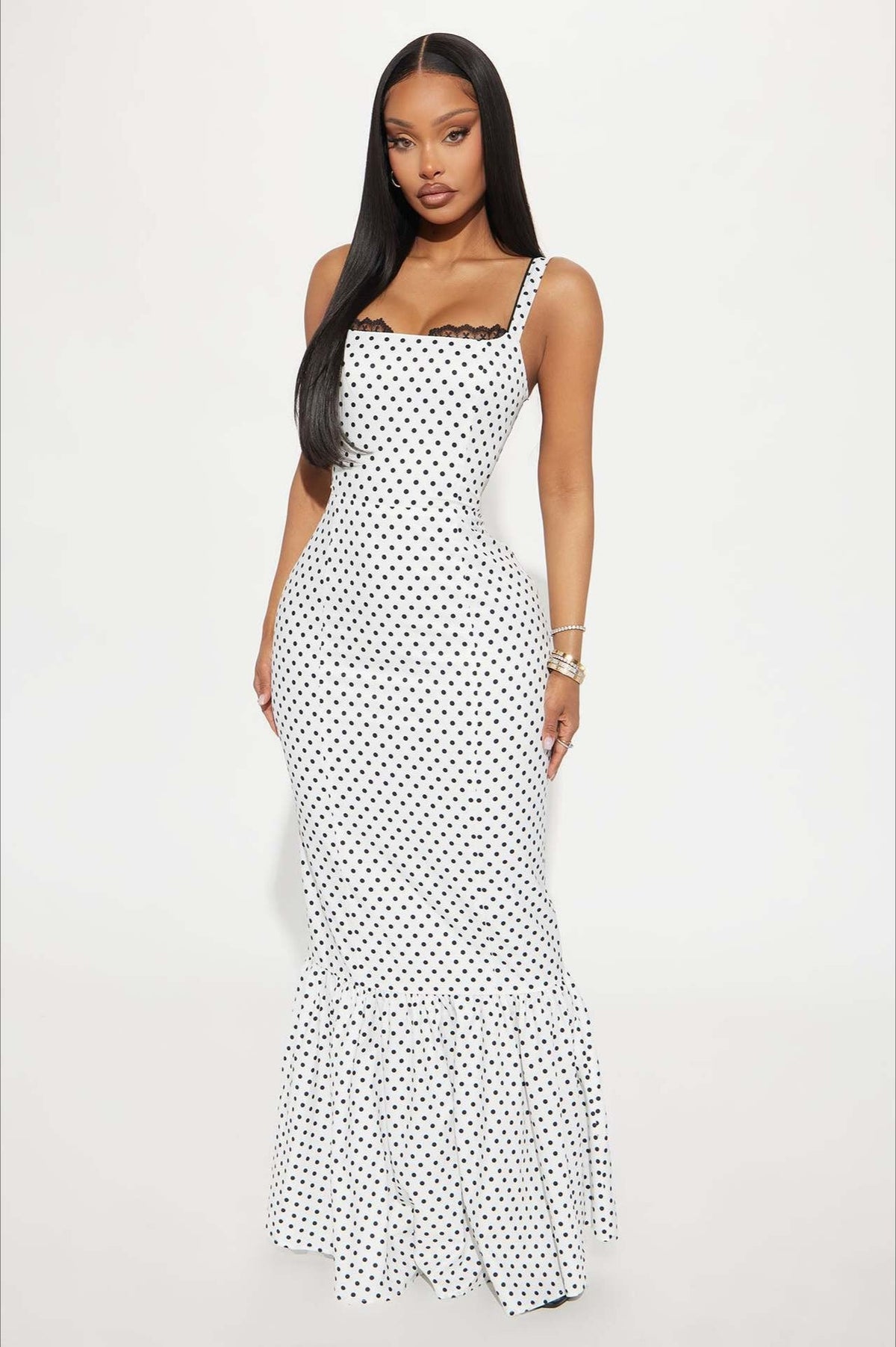 Polka Dot Cami Lace Dress