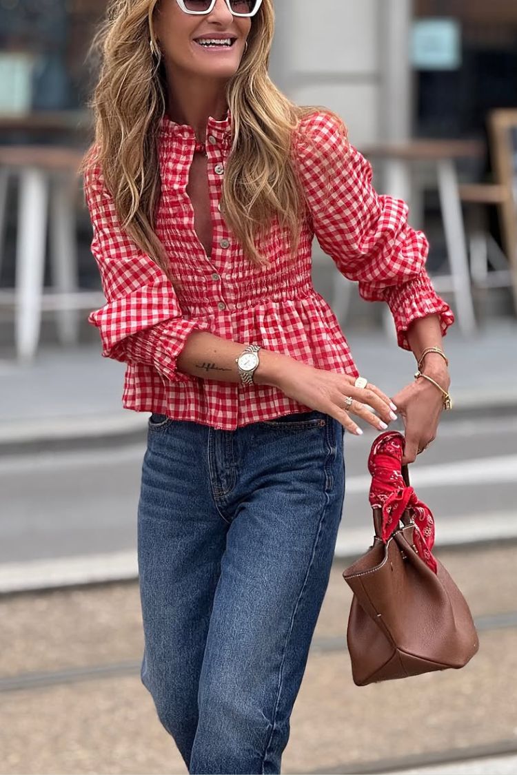 Honeycomb Blouse Nora