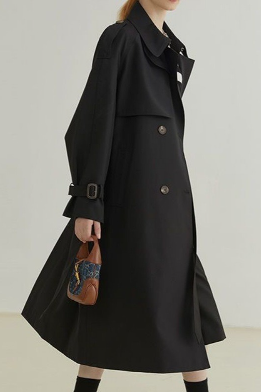British Mid Length Trendy Elegant Overcoat