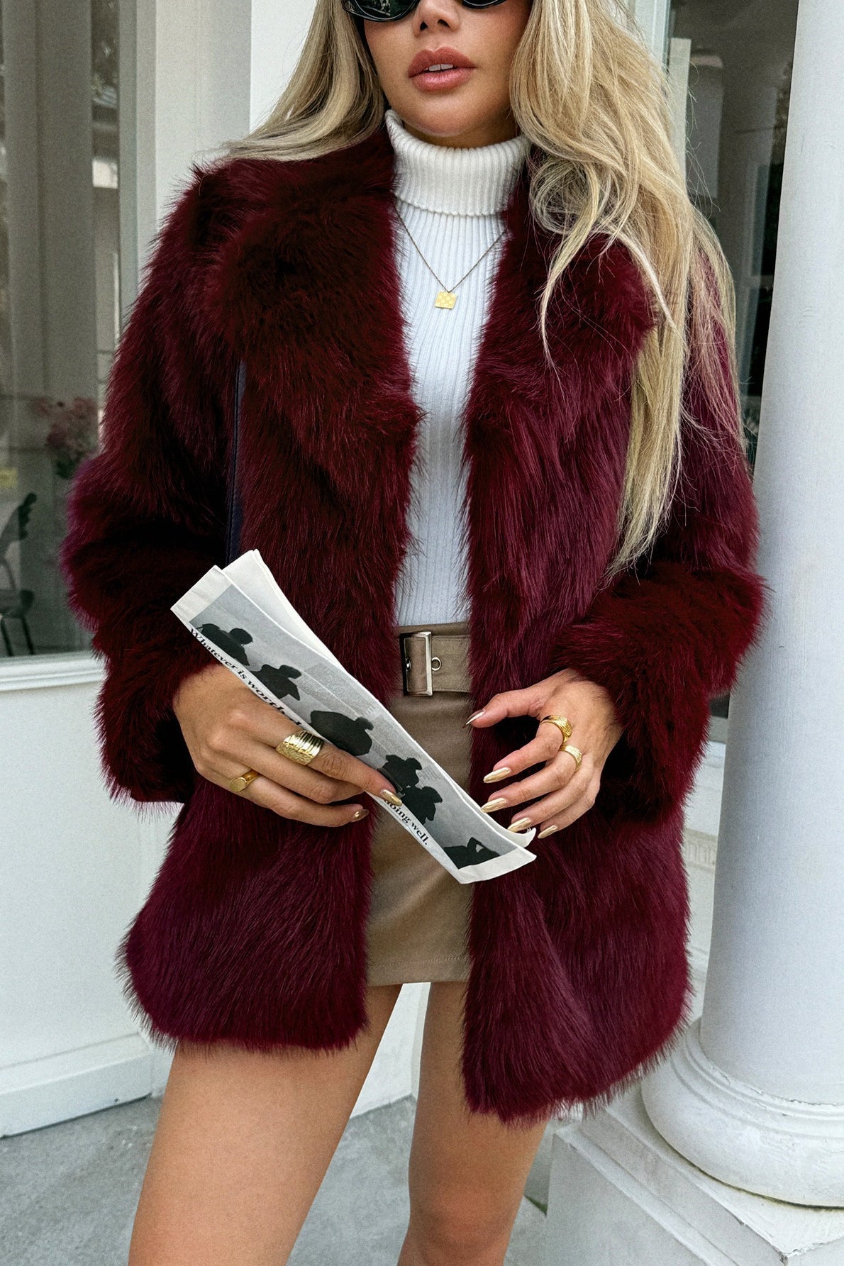 Velvet Touch Plush Elegant Coat