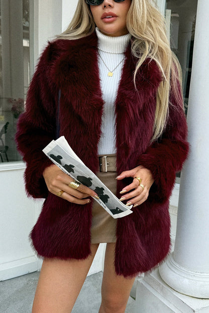 Velvet Touch Plush Elegant Coat
