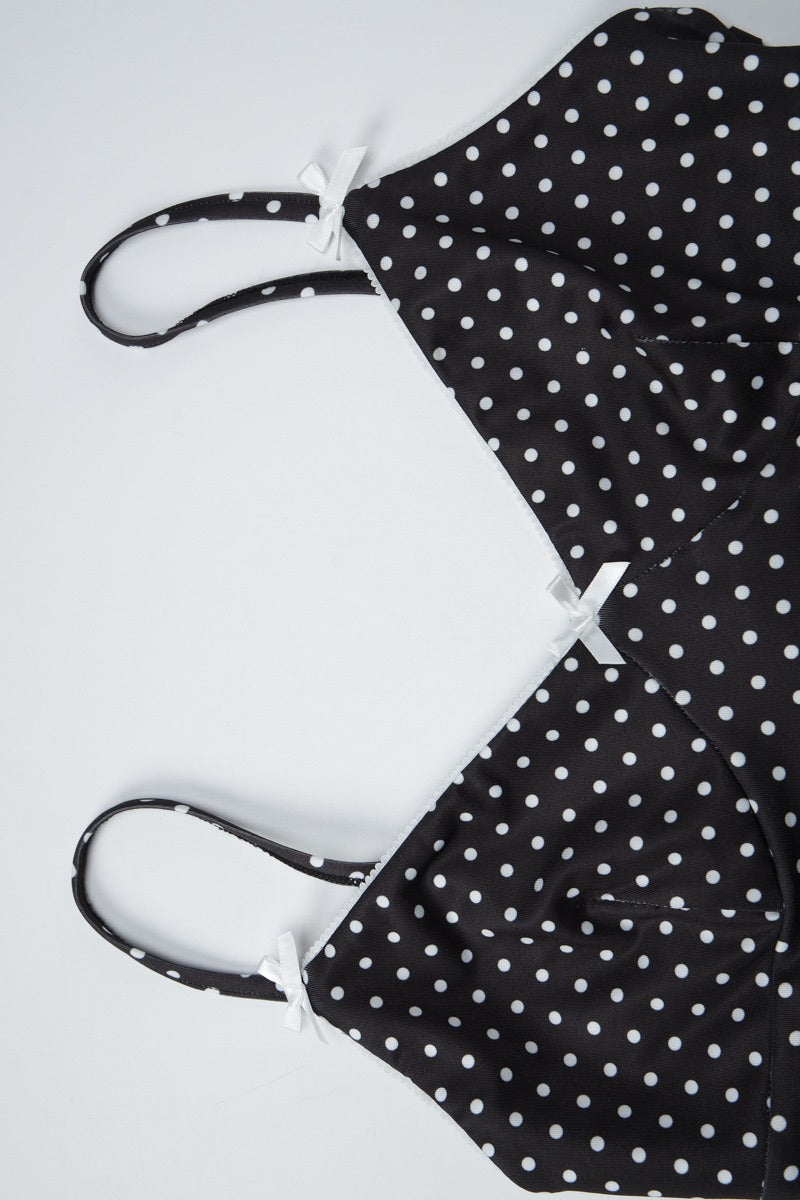 Cute Polka Dot Bow Detail Cami