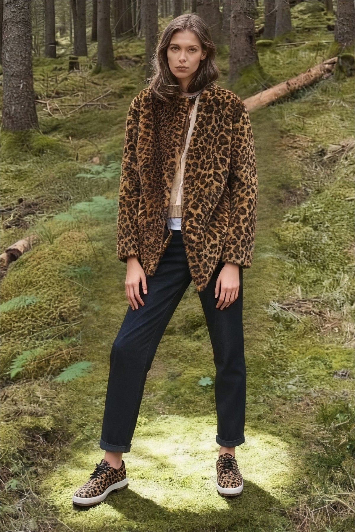 Animal Faux Fur Coat