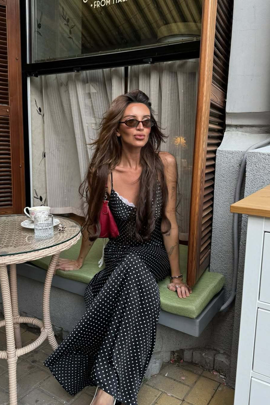 Polka Dot Cami Long Maxi Dress