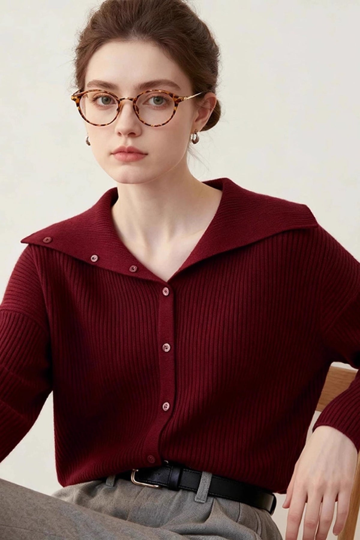 Slim Fit Shawl Collar Cardigan