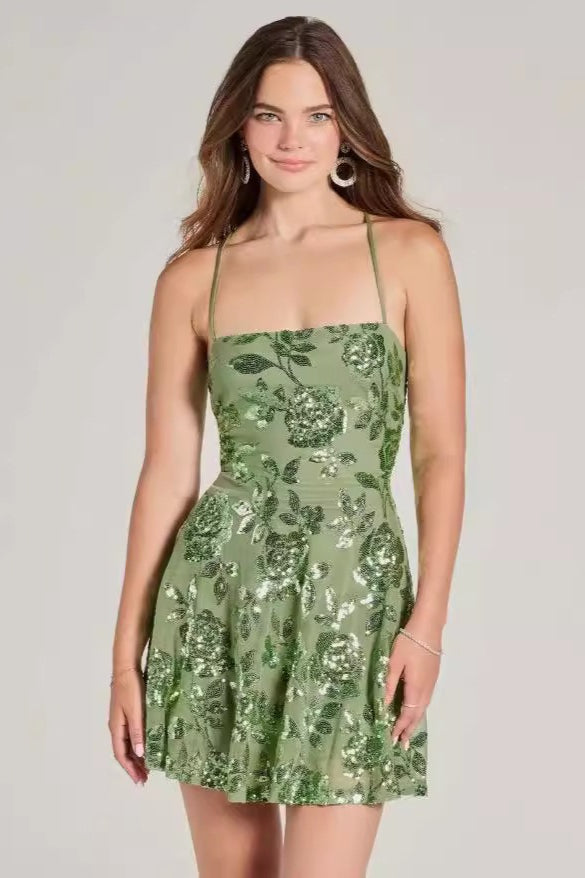 Cami Bodycon Short Sequin Dress