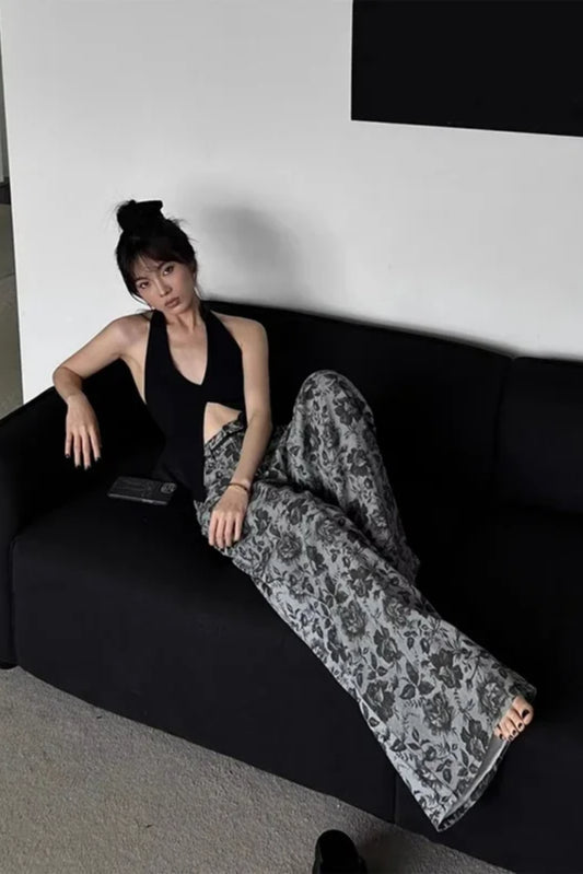 Vintage Floral Straight Leg Jeans