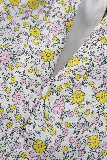 Strapless Off Shoulder Flared Floral Dress