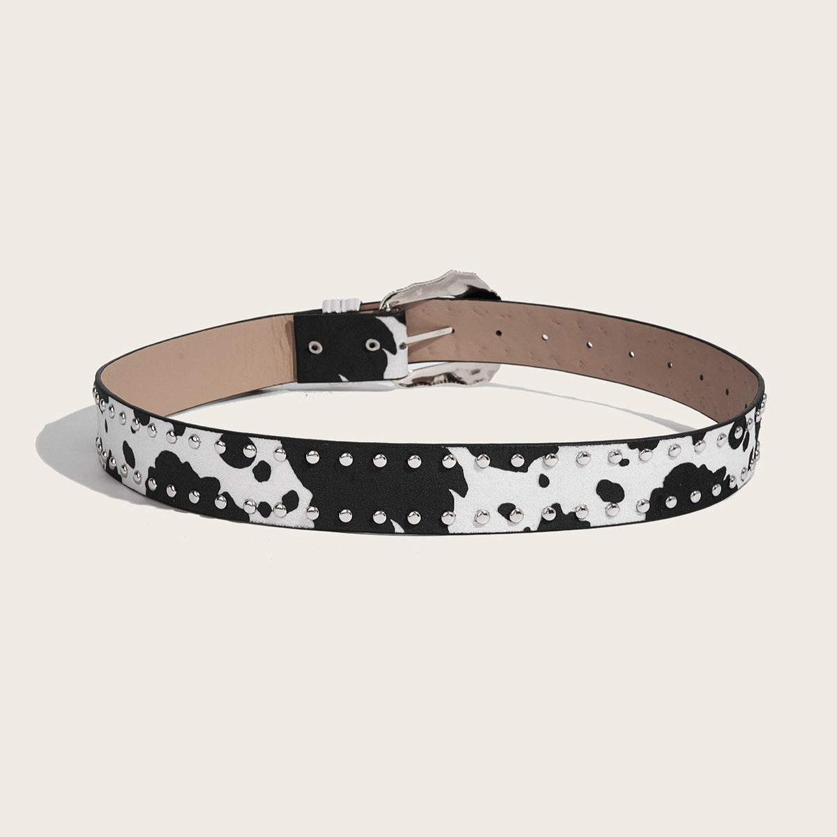 Retro Cow Print Chic Statement Belt