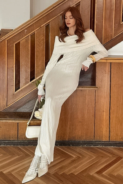 Knit One Shoulder Mermaid Bodycon Dress