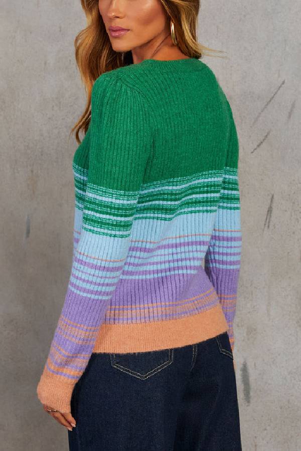 Colorblock Pullover Sweater