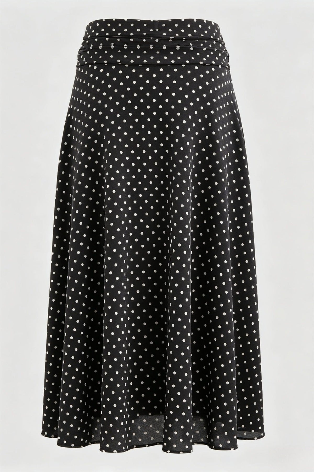 Polka Dot Sheer A-line Midi Skirt