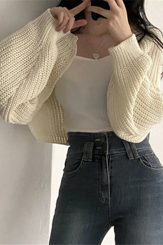 Elegant Knit Batwing Cardigan