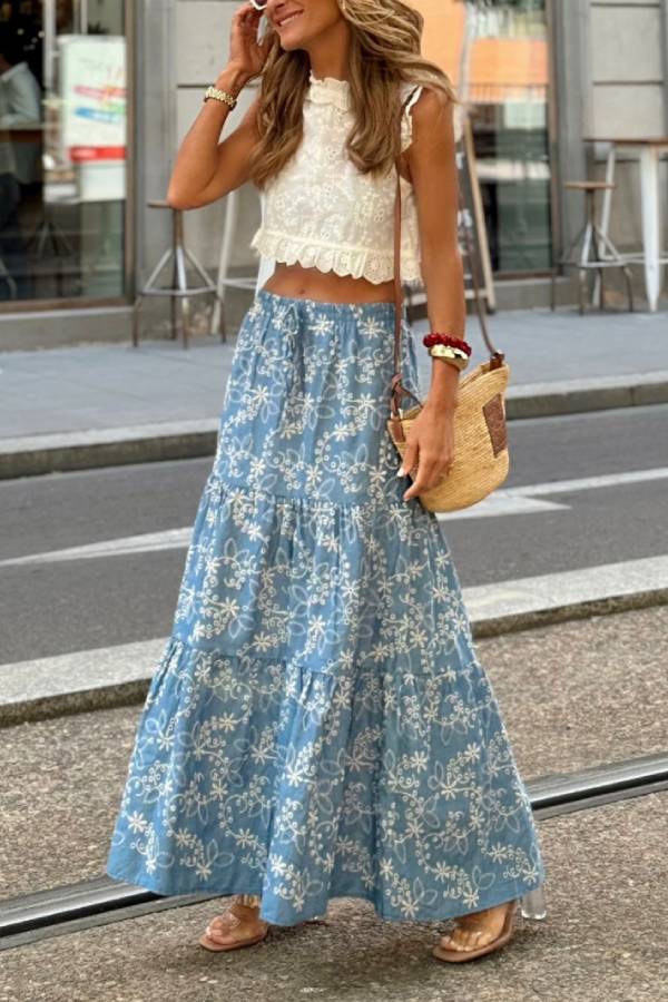 Chic Flower Crochet Hollowout Tank Top