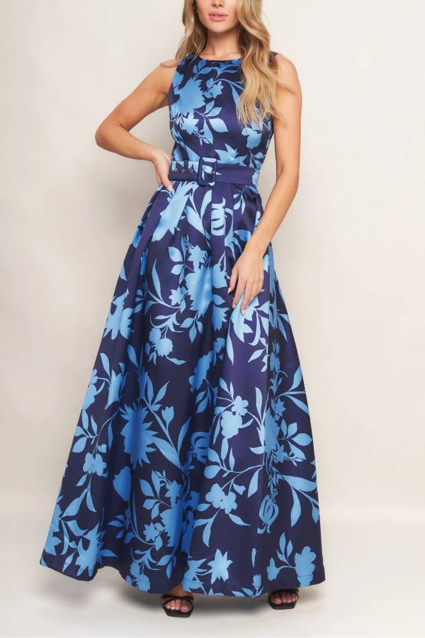 SAPPHIRE FLORAL MAXI DRESS