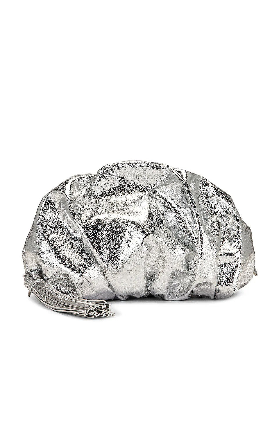 RUCHED clutch bag