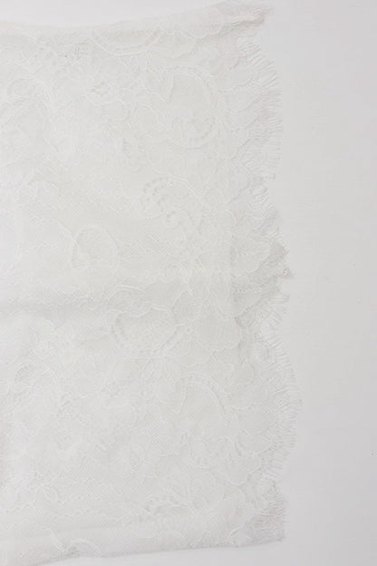 White Sexy Sheer Lace Halter Top
