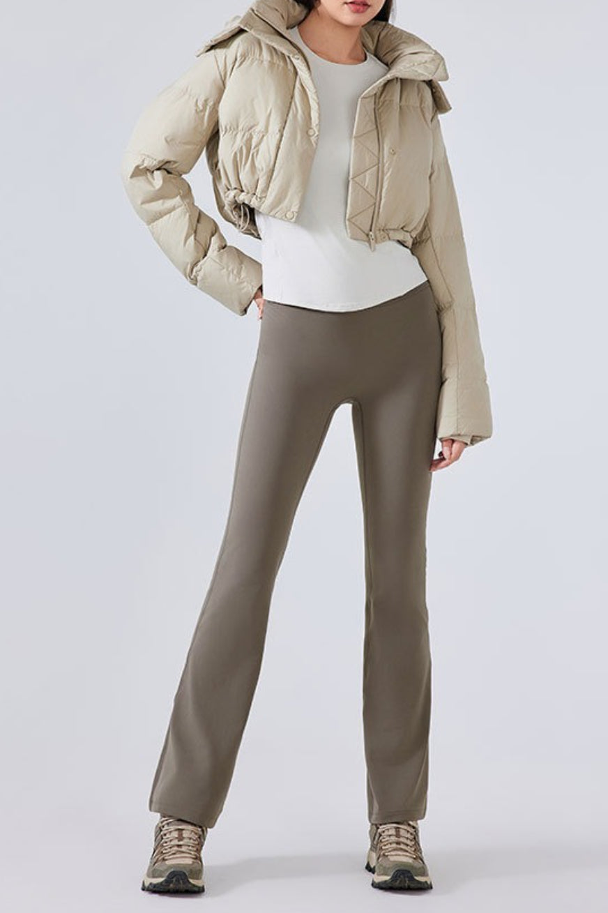 High-Waisted Fleece Lined Flared Yoga Leggings