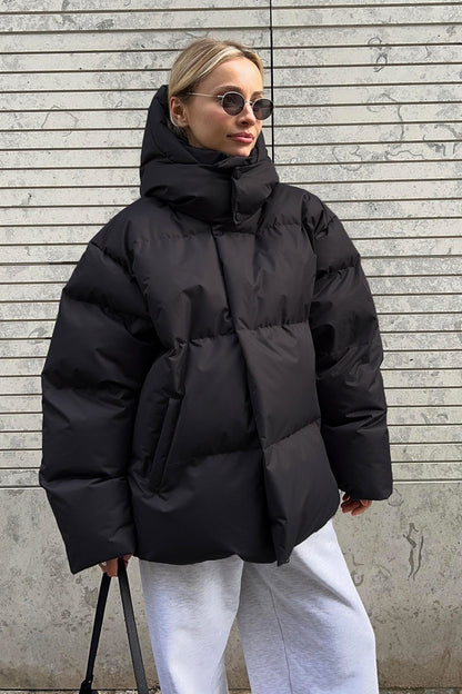 Relaxed Fit Quilted Longline Coat