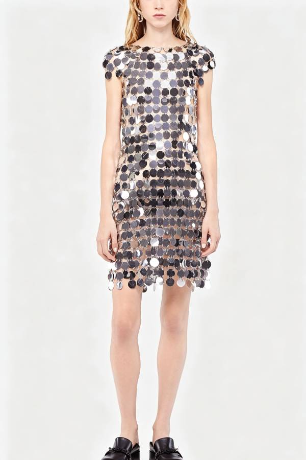Sexy Sparkly Sequined Cutout Mini Dress