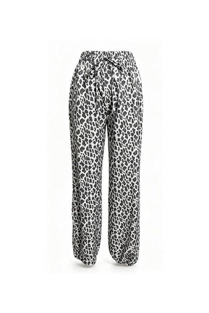 Leopard Print Elastic Waist Jogger Pants