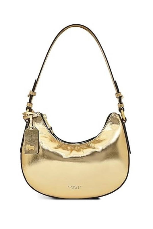 Gold Metallic Crescent Bag