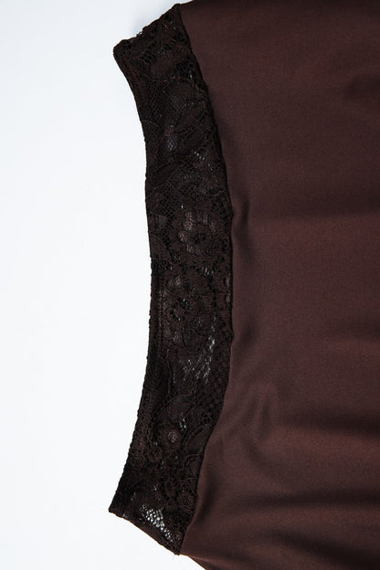 Lace Patchwork Cami Tank Top Skirt Set