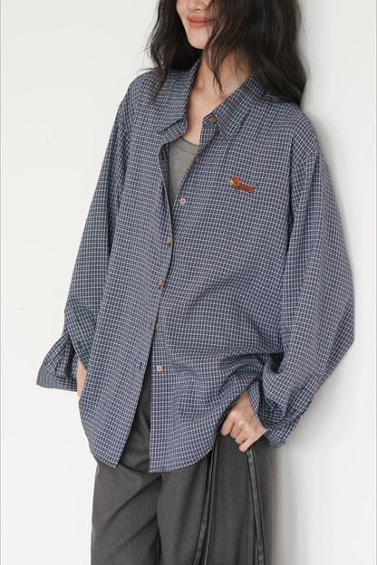 Casual Checkered Blouse