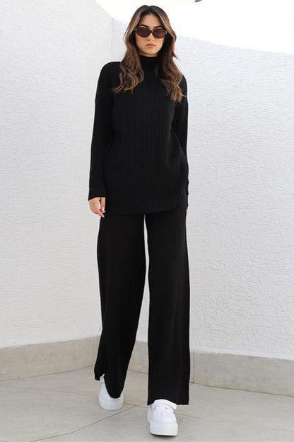 Chic High Neck Knit Sweater