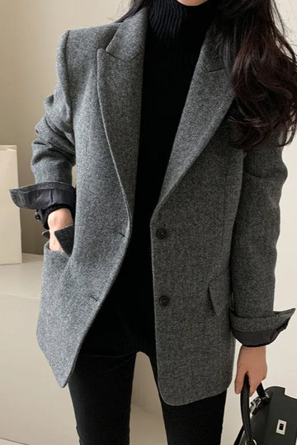 Versatile Wool Casual Blazer
